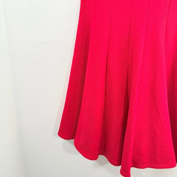 Anthropologie Bailey 44 Zoe Red Ponte Stretch Knit Fit & Flare Mini Dress XS - Picture 6 of 13